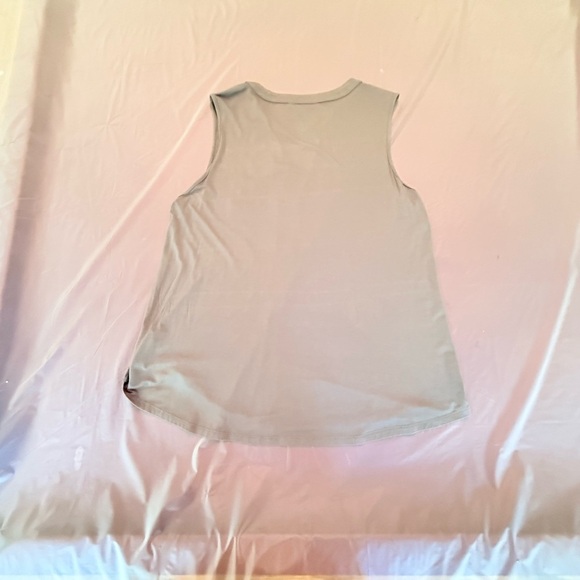 Cable & Gauge Tan Sleeveless Blouse with Mandarin Collar Size XL - Picture 2 of 8